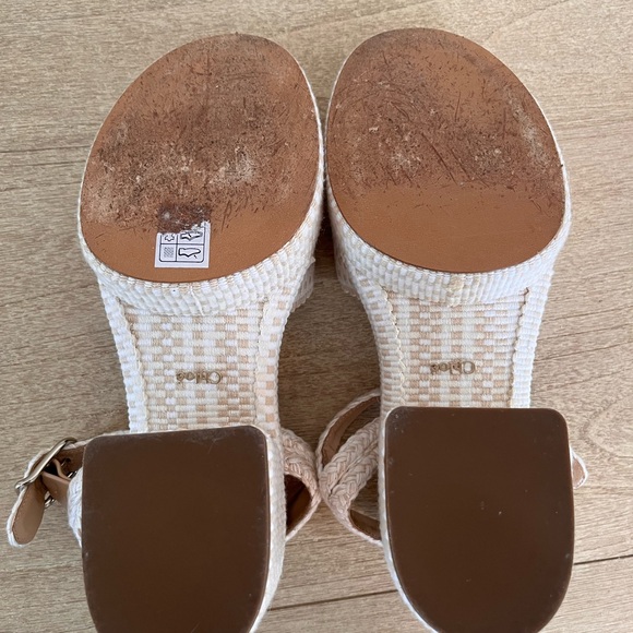 Chloe Odina Chunky Tan and White Sandal - Picture 5 of 6